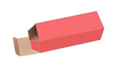 Image showing Red cardboard box on a white background