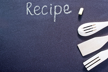 Image showing black board for recipe