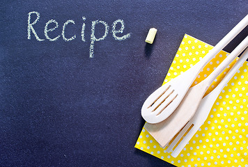 Image showing black board for recipe