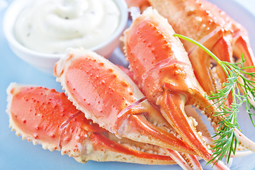 Image showing crab claws