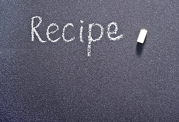 Image showing black board for recipe