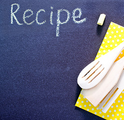 Image showing black board for recipe