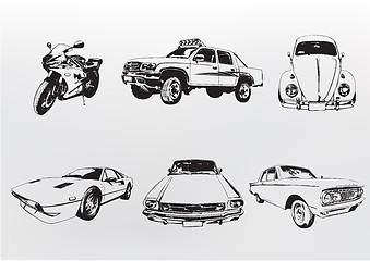 Image showing  Silhouette cars.