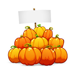 Image showing Heap of Halloween Pumpkins
