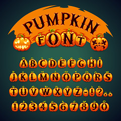 Image showing Halloween Pumpkin Font