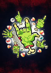 Image showing Cartoon Zombie Hands