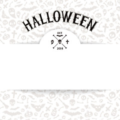 Image showing White Paper Sheet on Light Halloween Background