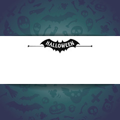 Image showing White Paper Sheet on Dark Halloween Background