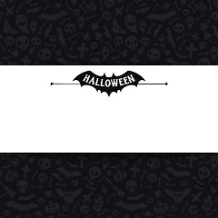 Image showing White Paper Sheet on Dark Halloween Background