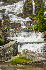 Image showing Closeup of waterfall 