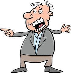 Image showing shouting man cartoon illustration