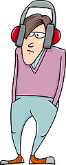 Image showing funky young man cartoon illustration
