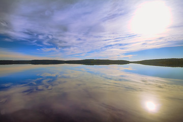 Image showing Flight over water