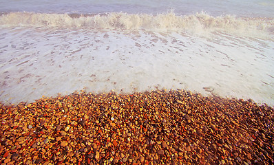 Image showing beach waves best coast of Mediterranean Sea 