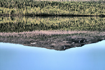 Image showing lake mountain reflection in water