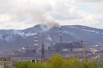 Image showing Copper-Nickel plant and  destruction of nature 