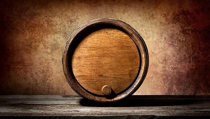 Image showing Barrel on brown background