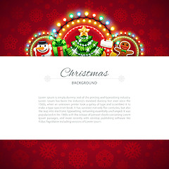 Image showing Red Christmas Background with Copy Space