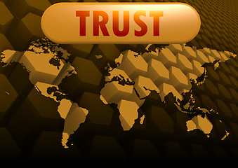 Image showing Trust world map