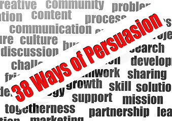 Image showing 38 ways of persuasion word cloud