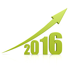 Image showing 2016 growth green arrow