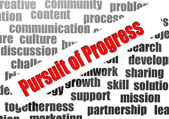 Image showing Pursuit of progress word cloud