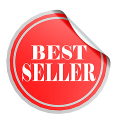 Image showing Red circle label best seller