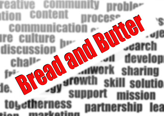 Image showing Bread and butter word cloud