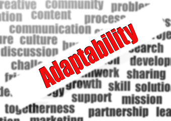 Image showing Adaptability word cloud