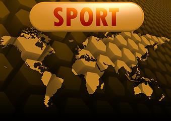 Image showing Sport world map