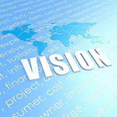 Image showing Vision world map