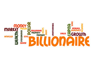 Image showing Billionaire word cloud