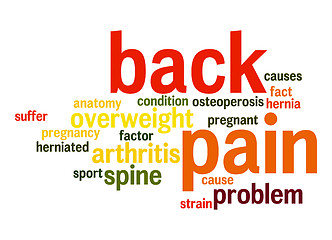 Image showing Back pain word cloud