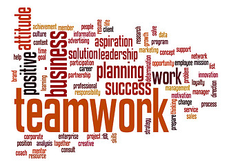 Image showing Teamwork word cloud