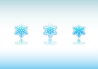 Image showing Snowflakes Icon Set