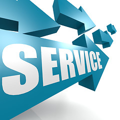 Image showing Service arrow in blue