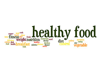 Image showing Healthy food word cloud