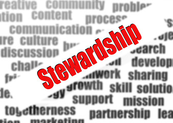 Image showing Stewardship word cloud