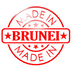 Image showing Made in Brunei red seal