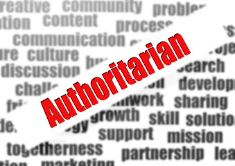 Image showing Authoritarian word cloud