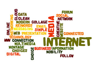 Image showing Internet  word cloud