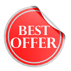 Image showing Best offer red circle label