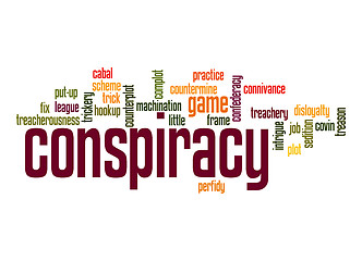 Image showing Conspiracy word cloud