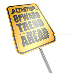 Image showing Upward trend ahead road sign