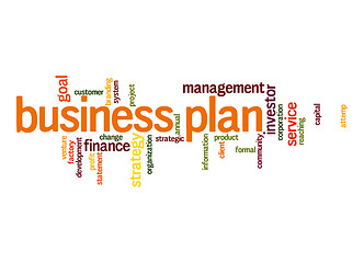 Image showing Business plan word cloud