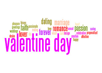 Image showing Valentine day word cloud