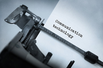 Image showing Vintage inscription made by old typewriter