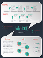 Image showing Speech bubble resume cv curriculum vitae template