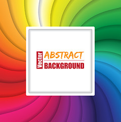Image showing Twirling rainbow background with place for text