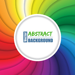 Image showing Swirling rainbow background with place for text